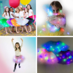 Fusta tutu cu lumini LED multicolore