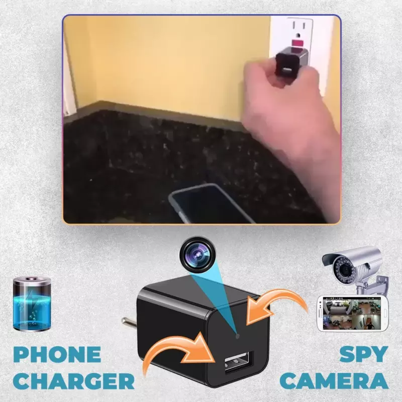 Încărcător USB cu Cameră Spion
