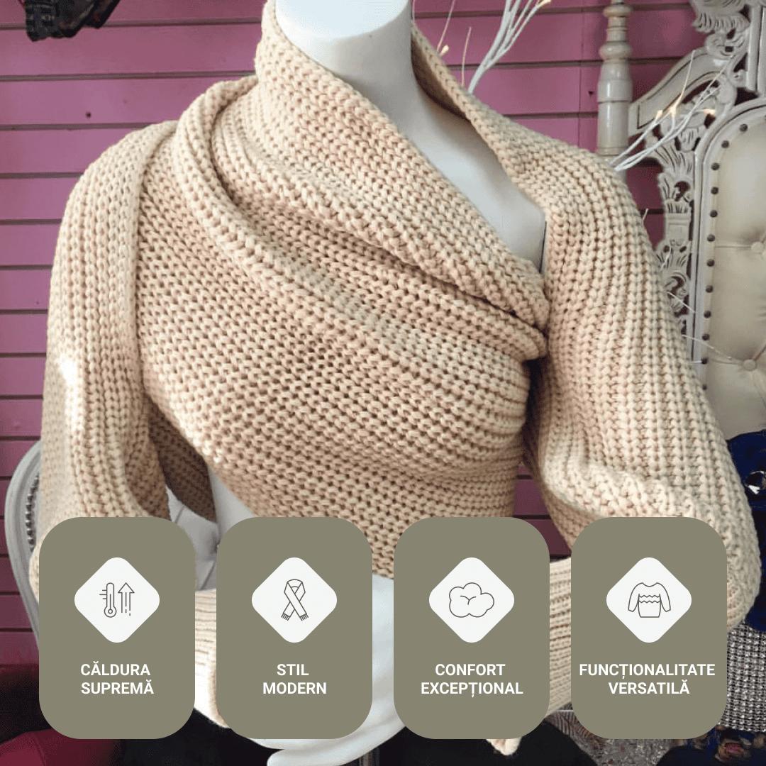CozyWrap™ – Eșarfa 2-în-1 care se transformă într-un pulover - imagine 6