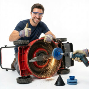 CutMaster® – Ascuțitor pentru lame de mașină de tuns iarba (1+1 GRATIS)