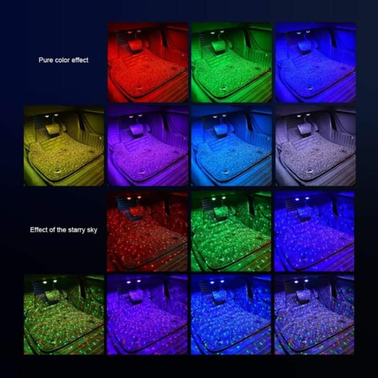 Lumină LED USB pentru bordul mașinii - imagine 5