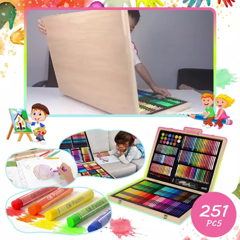 Set de pictură şi desen + GRATUIT o carte de colorat!