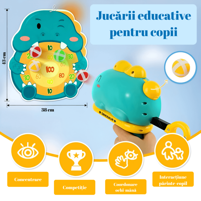 JOC CU ȚINTĂ ȘI BILE LIPICIOASE – DINOSAUR™ - imagine 4