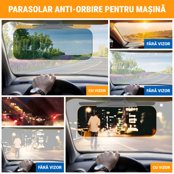 VISORSHIELD™ VIZOR ANTI-ORBIRE PENTRU MAȘINĂ ÎMPOTRIVA RAZELOR UV ȘI A SOARELUI - imagine 2