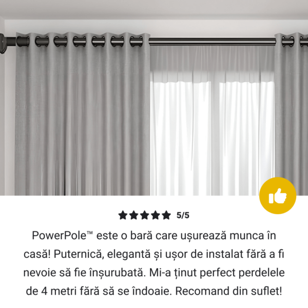 POWERPOLE™ BARĂ EXTENSIBILĂ PENTRU HAINE SAU PERDELE - imagine 8