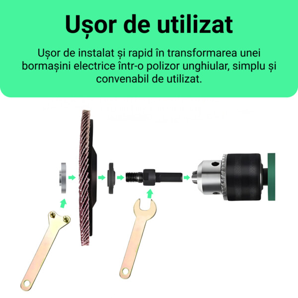 Adaptor Unghiular Pentru Burghiu Electric DrillGrinda™ - imagine 2