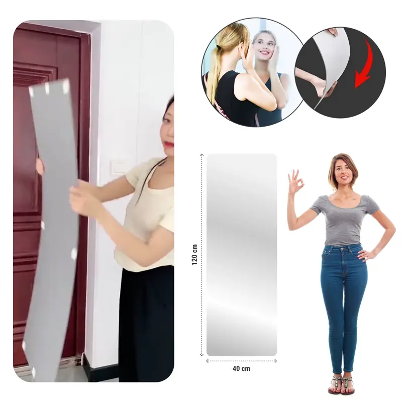 MirrorFlex™ oglindă acrilică flexibilă autocolantă 120 x 40 cm