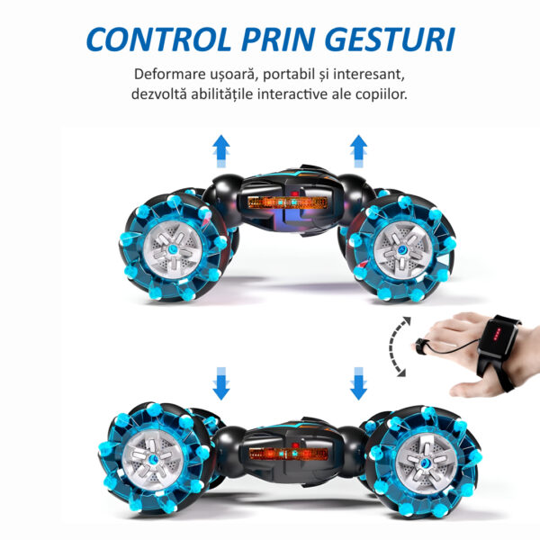 Tekix™ - Mașină acrobatică RC cu control gestual - imagine 3