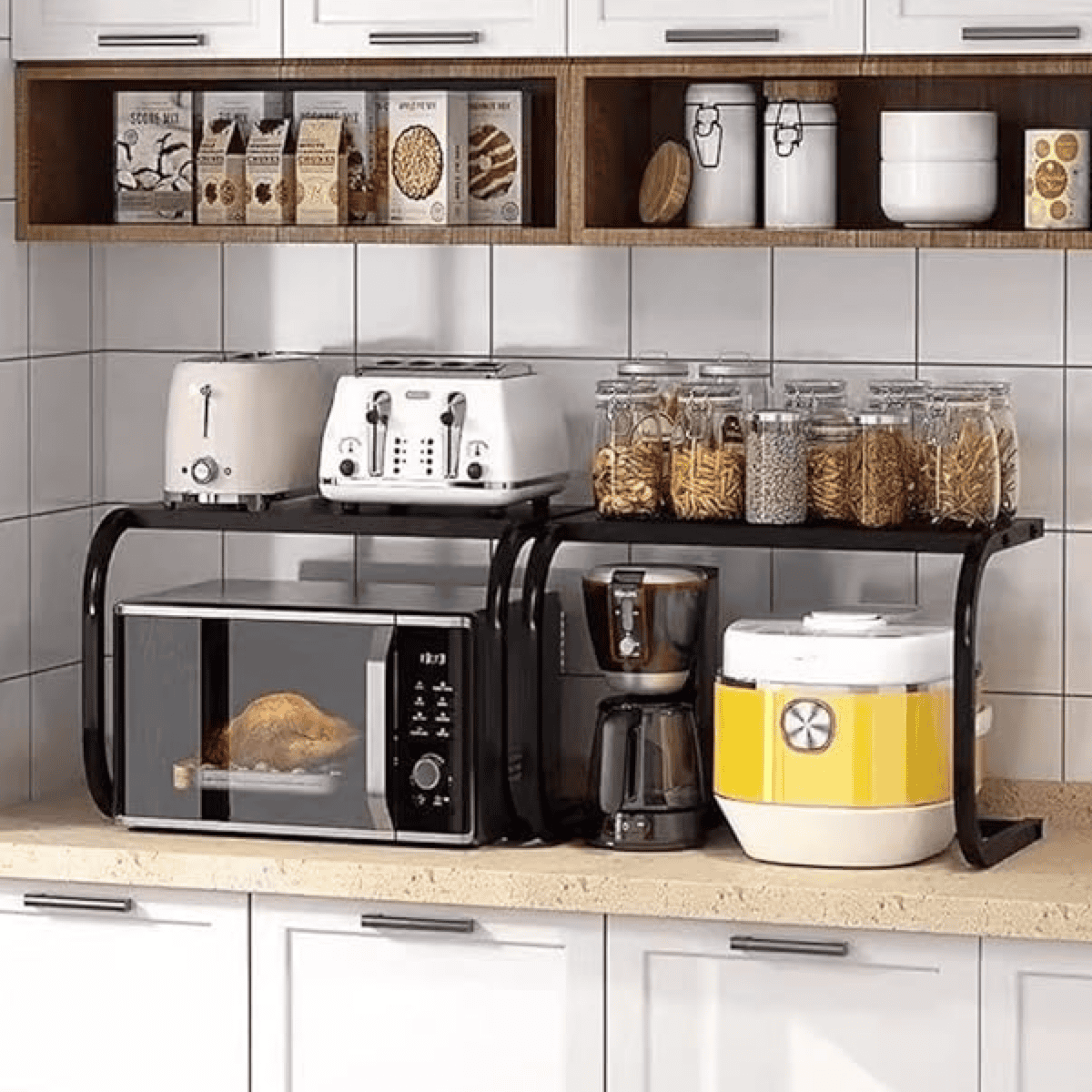 ELEVATE-KITCHEN™ - Suport metalic pentru cuptor cu microunde și aparate electrice - imagine 5