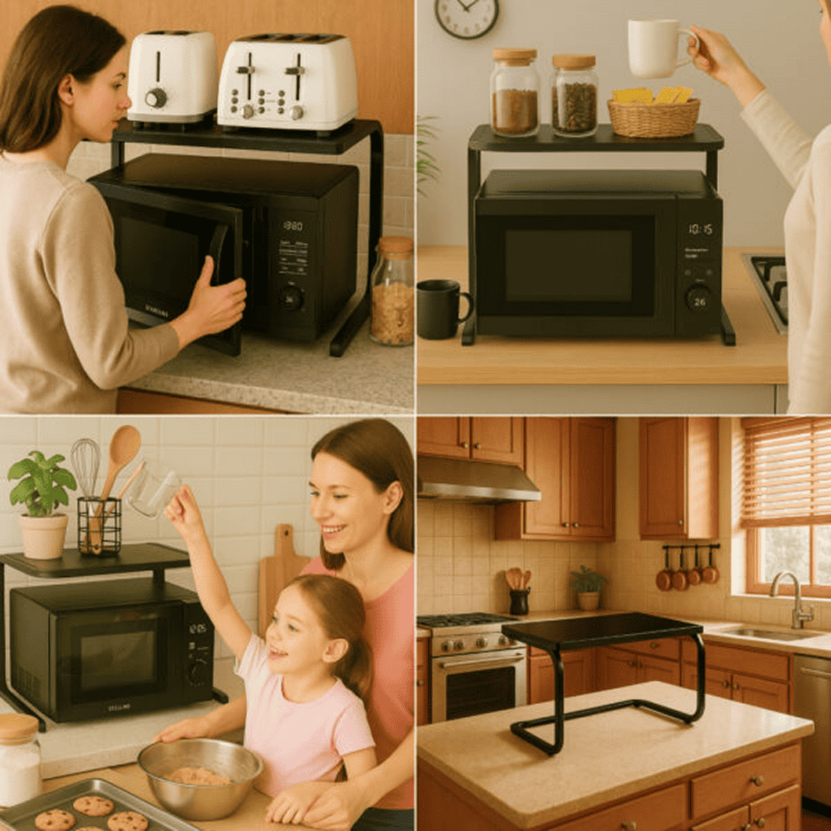 ELEVATE-KITCHEN™ - Suport metalic pentru cuptor cu microunde și aparate electrice - imagine 2