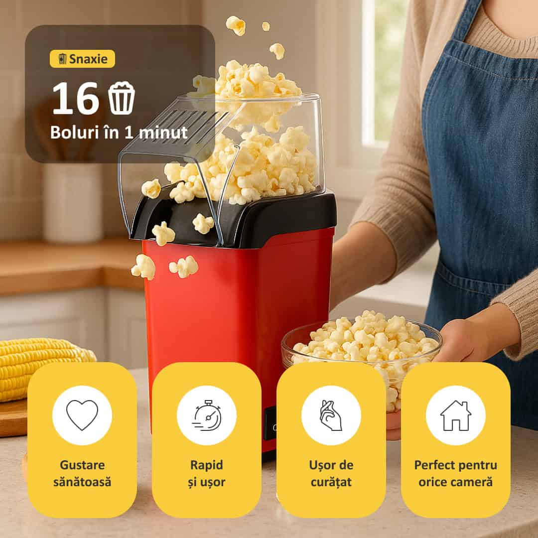 Snaxie™ - Mașină de Popcorn - imagine 4