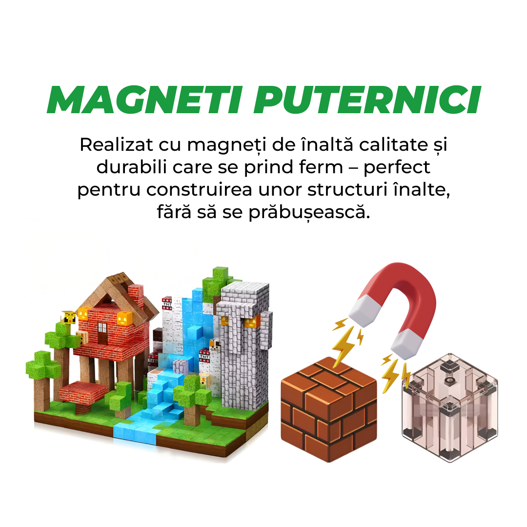 BuildEase™ - Blocuri Magnetice pentru Construcție - imagine 2