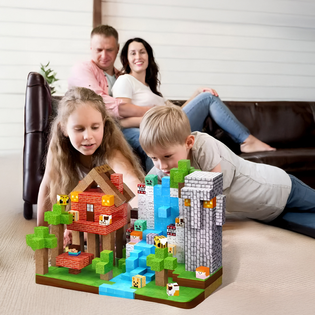 BuildEase™ - Blocuri Magnetice pentru Construcție - imagine 3