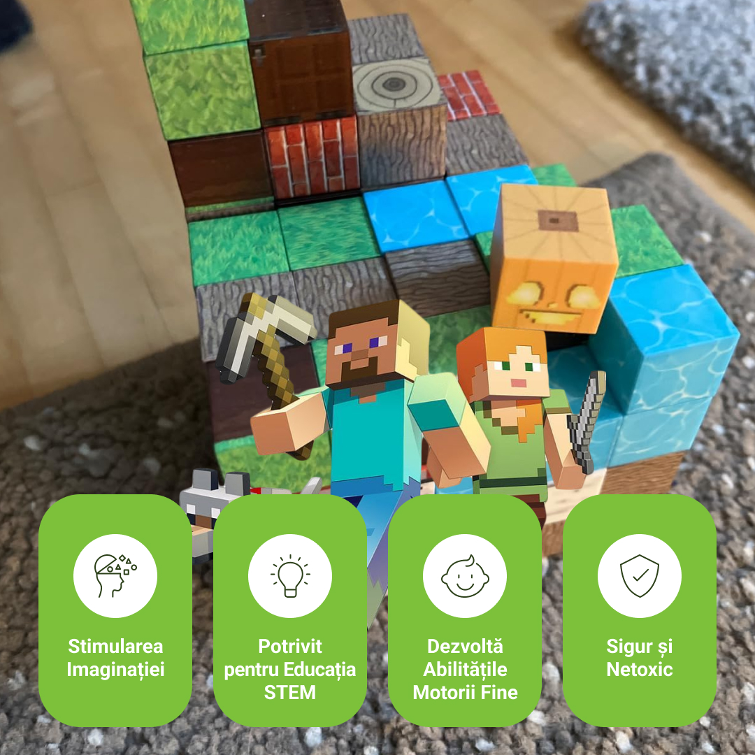 BuildEase™ - Blocuri Magnetice pentru Construcție - imagine 5