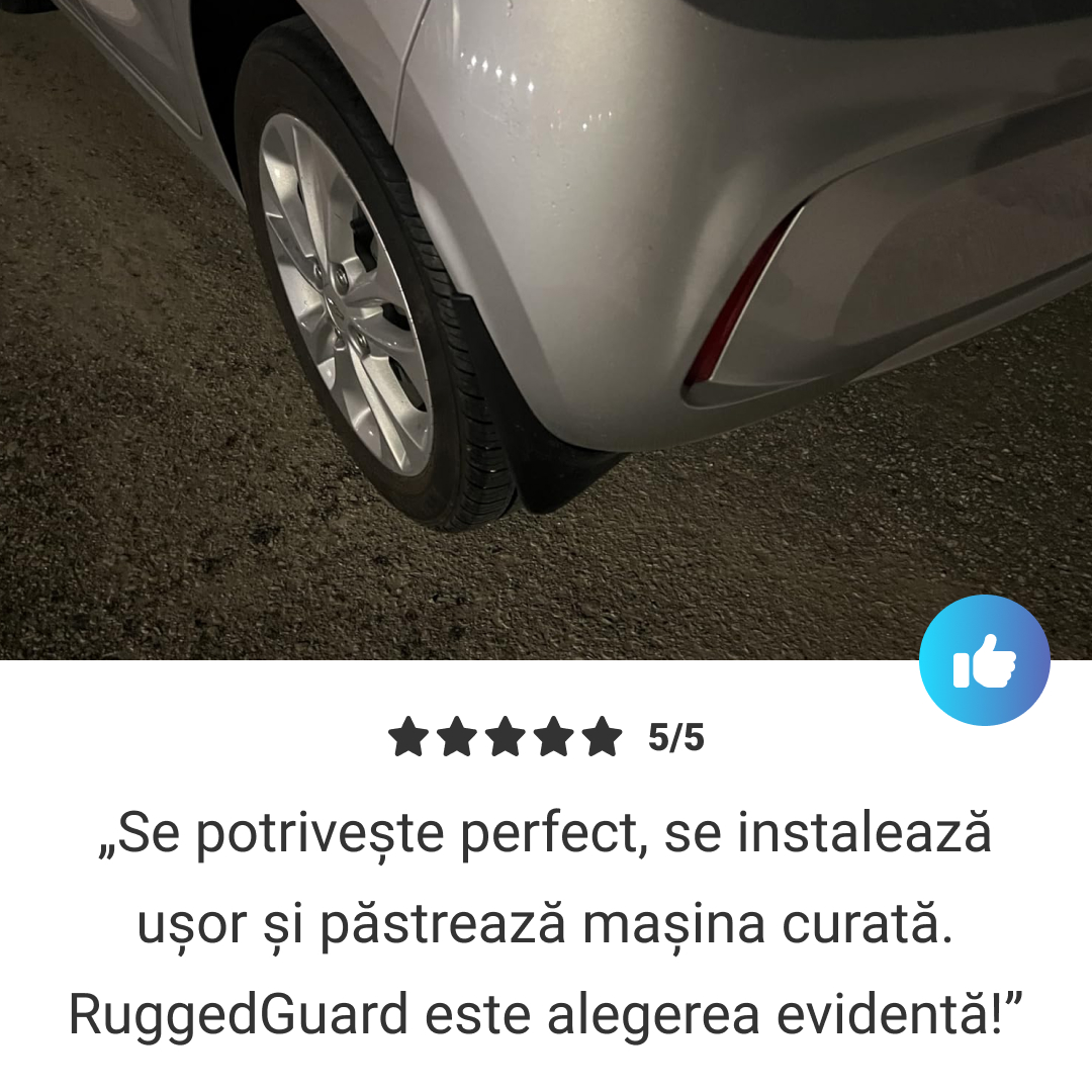 RuggedGuard™ - Parafango din cauciuc moale pentru vehicule - Kit universal 4 piese pentru mașini și SUV-uri - imagine 7