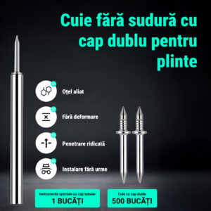 Alternative view of Naox™ - Set de 500 cuie duble pentru plinte cu unelte