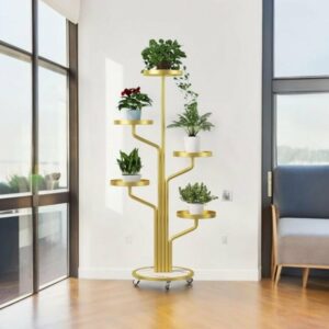 Alternative view of Floro™ - Suport elegant pentru plante cu 5 niveluri și roți