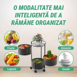 Alternative view of SpinRack™ - Organizator rotativ din metal cu 3 niveluri